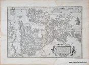 1584 - Great Britain or United Kingdom - Angliae, Scotiae, et Hiberniae, sive Britannicar: Insularum Descriptio - Antique Map