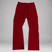 Baruda - Flare Nylon Cargo Pants - Dark Red/Wine - 404FS