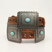 1 1/2" PIERCED RECTANGLE CONCHO TAN ARIAT