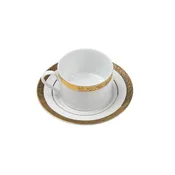 Majestic Gold Short Coffee Cup (or tea) / Saucer- 8 oz
