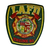 911 Engine 80 Patch LAFD Fire Department TV Show Prop Heat seal