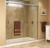 1050 Series Frameless Chrome Clear Glass Shower Door 55-1/8″ to 59-1/8″ W X 68-3/8″ H