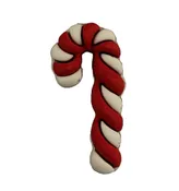 Candy Cane Swirl Button – Red & White Christmas Craft Embellishment