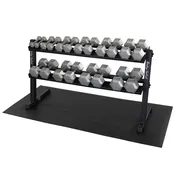 Body-Solid 5-50 lb Hex Dumbbells & Rack