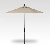 9' Starlux Collar Tilt Umbrella, Khaki Canopy & Black Pole