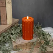 3D Flame Melting Wax LED Pillar Candle