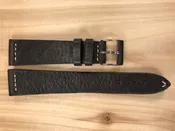 Dark Coffee Brown Handmade & Hand-stitched Italian Leather Strap | 20mm X 16mm