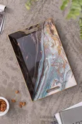 16x10.5x1.5" Marbled Elegance Plastic Tray
