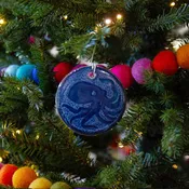 Blue Octopus Ornament