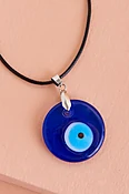 Chunky Blue Evil Eye Necklace