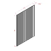 Finished Bead Board Plywood Panel – 0.25D x 42H x 96W