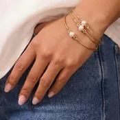 Pearl & Gold Bangles