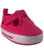 Baby Deer Fushia Canvas T-strap