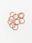 1/2" Rose Gold Bra Strap Ring - 10 Per Bag