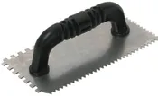 1/4 In. Square & V-notched Trowel With Black Handle, 4 In. X 9 In.