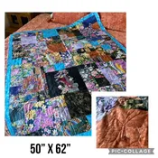 Hand Quilted, Asian Inspired - 50" x 62"