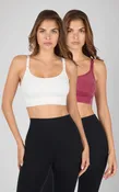2PK Stone Wash Seamless Ribbed Maelis Bra