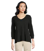 61687  V-Neck Tee w/ Rib Trim