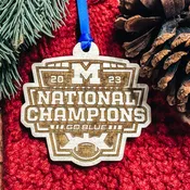 Go Blue | 2024 FBS National Champions Wood Ornament