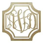 Wooden Monogram Gem Stone Frame
