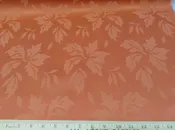 Discount Tablecloth Fabric Jacquard Floral Terracotta 13CC