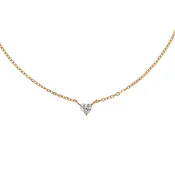 4MM HEART SOLITAIRE NECKLACE