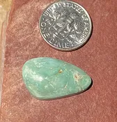 12 carat green Stone Mountain Turquoise cabochon with a pillow dome