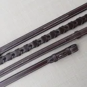 5/8" Round Raised Fancy Laced Reins