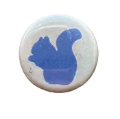 1.25" Button - Folk Art - Squirrel (Three Pack)