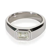 1.04 ct Emerald Diamond Charles Tiffany Mens Engagement Ring