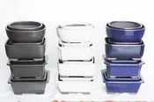 4.5"L  to 5.5"L 4 styles Japanese  shohin pot 8pcs/set