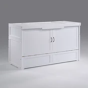 Cube Queen Murphy Cabinet Bed White by Night & Day Furniture