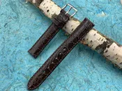 Dark Brown Hadley Roma Genuine Matte Alligator USA Made Strap 14mm X 14mm