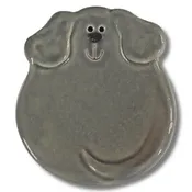 Gray Ceramic Dog Dish