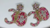 Birthday Number Beaded Earrings