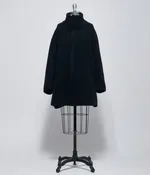 AW26 Boboutic Womens Black Bobs Coat Zip Zipped Coat