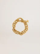 Altgoldfarbenes Armband aus verwobenen Gliedern mit Sternverschluss