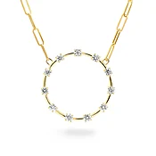 Crescent Diamond Necklace