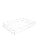 Acrylic Decorative Tray With Cutout Handles