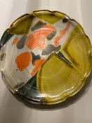 Go Fish, the Winds Show : Close Up Orange & Black Koi Platter#73 — Miami Valley Pottery
