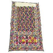 Vintage Indian Hand Embroidered Wedding Canopy with Mirror Work (#073022 | 37 x 66")