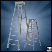 10 Inch Breakable & 7 Inch Silver Ladder For WWE & AEW Wrestling Action Figures
