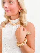 Brushed Big Ball Necklace