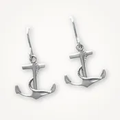 Anchor Earrings • Silver
