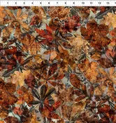 Autumn Elegance Leaves & Toile - Multi