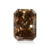 0.49 Carat Rectangular Brilliant Gia Certified Fancy Dark Brown Diamond
