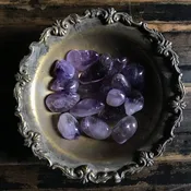 3 Polished Amethyst Stones.
