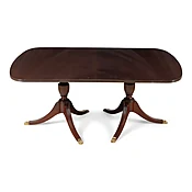 A George III Style Mahogany Double-Pedestal Dining Table