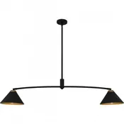 Alscott 2-Light Matte Black Linear Chandelier