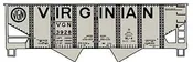 Accurail HO 81751 - USRA 55-Ton Twin Hopper Car Kit "Virginian" #3928